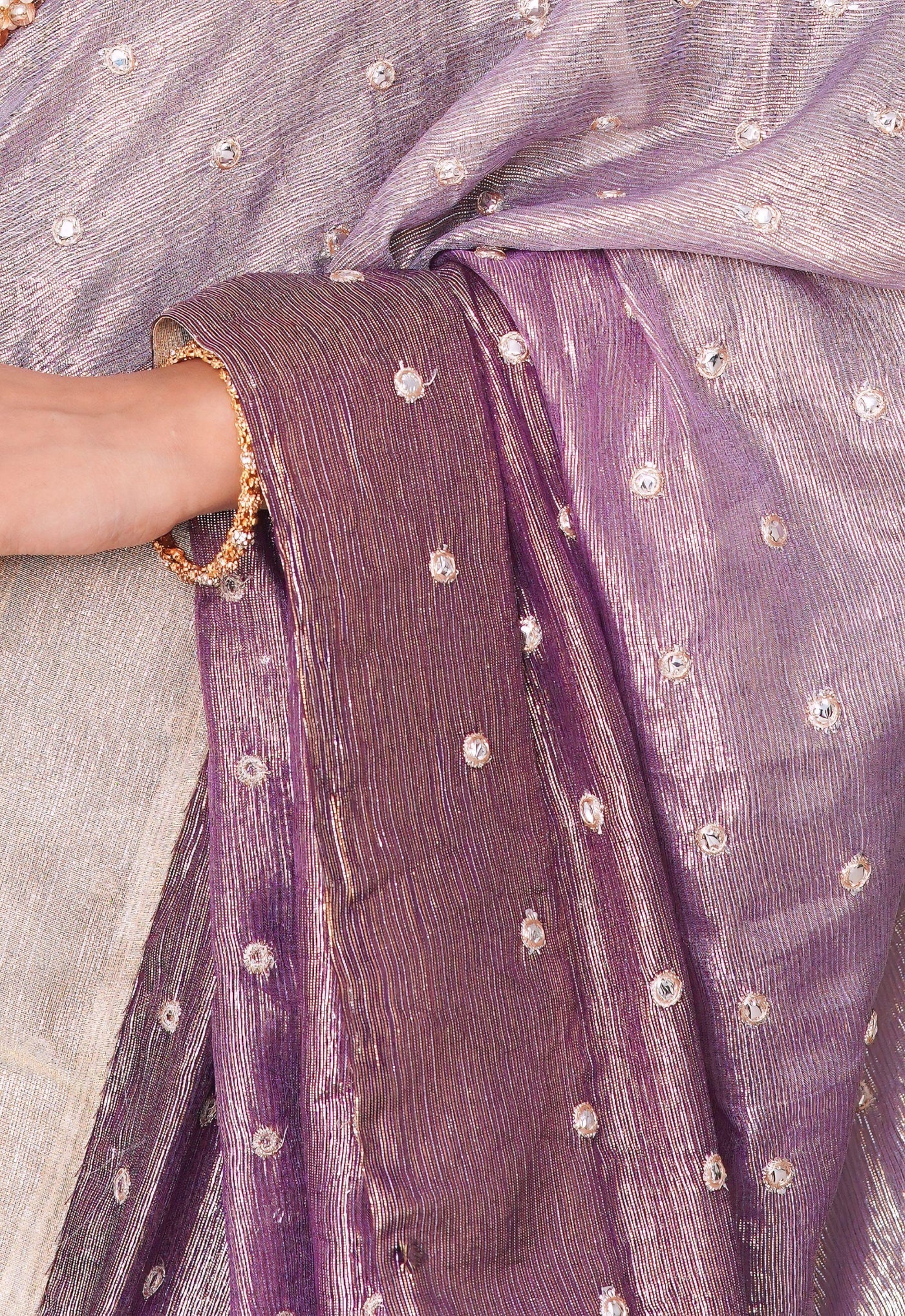 Light Purple Salwar Kameez 3 Piece ( Shafon fabric + Sequence and zaree work )