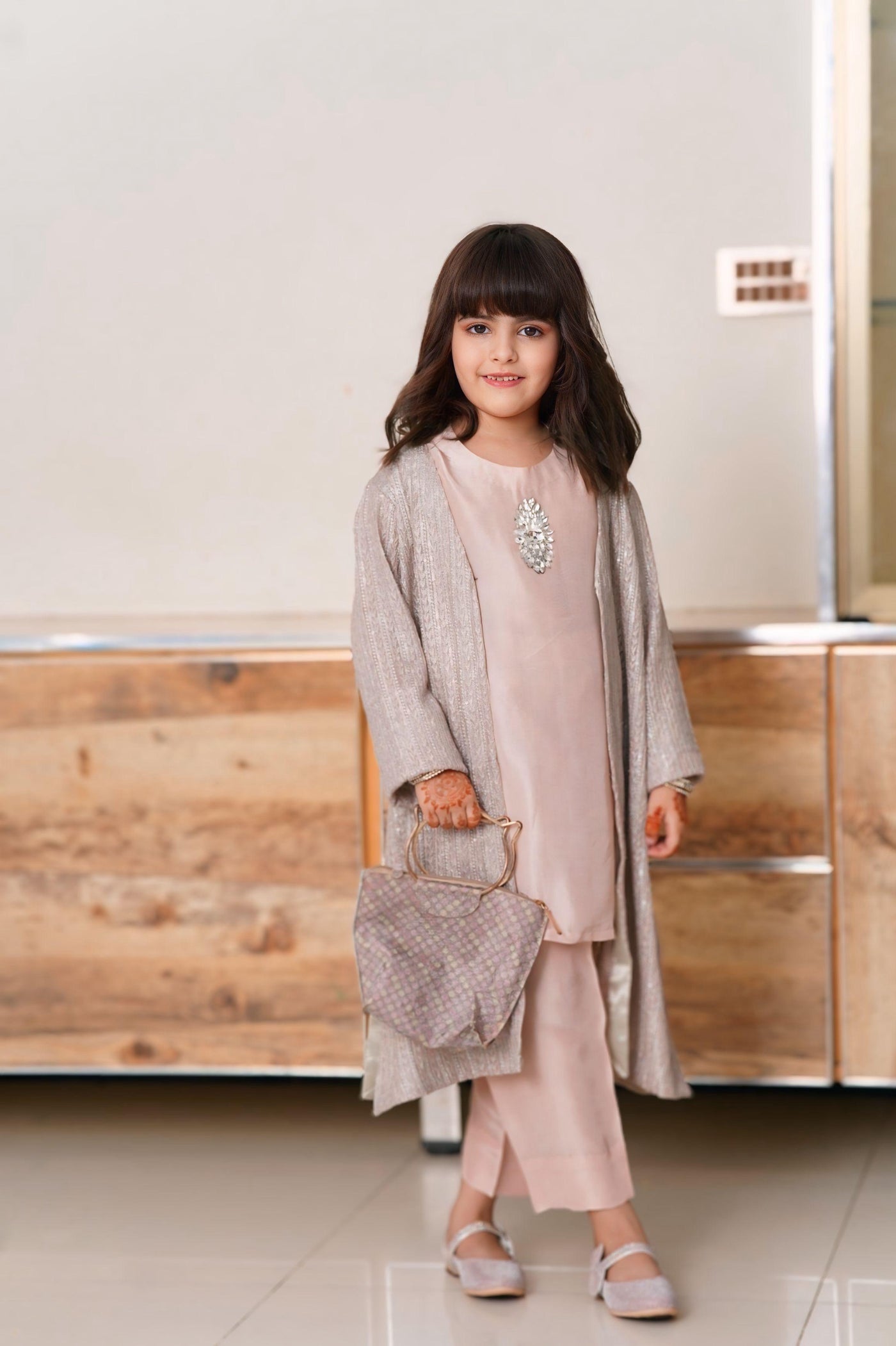 Formal Wear Dress ( Tussel Silk + Shafon fabric zaree sequence work )